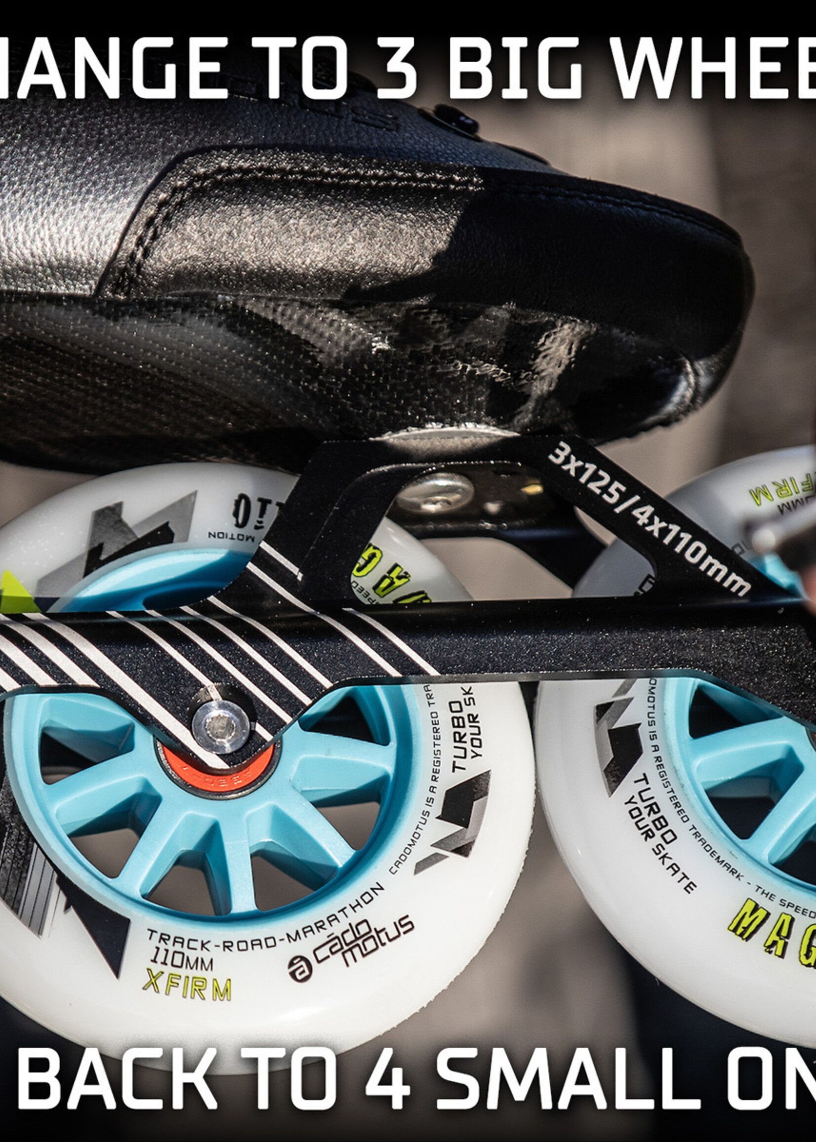 Cádomotus Cádomotus Agility-3 inline speed skate 3x125mm