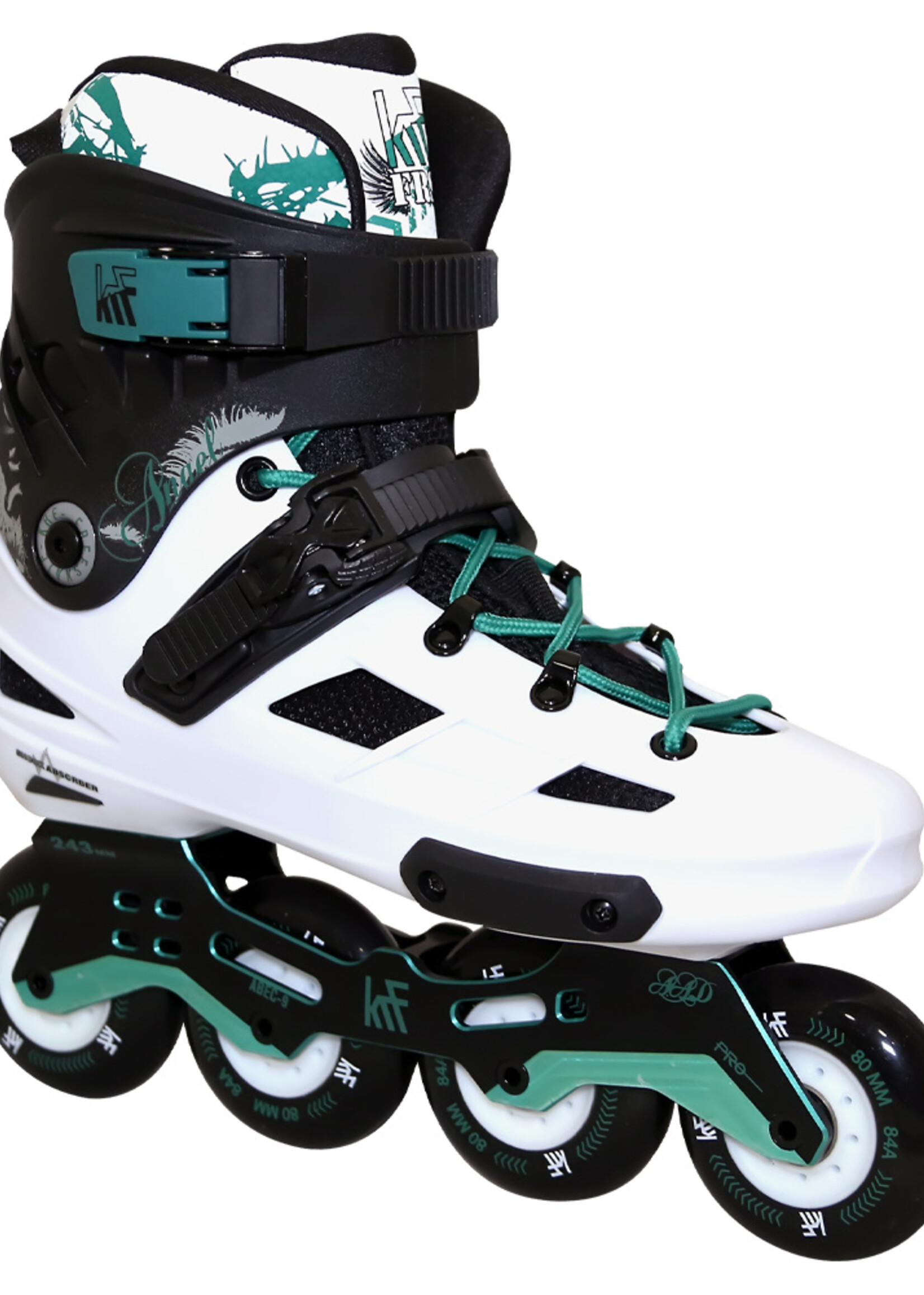 The New Urban Concept | KRF KRF Inline Freeskate Angel 4x80 Wit/Groen