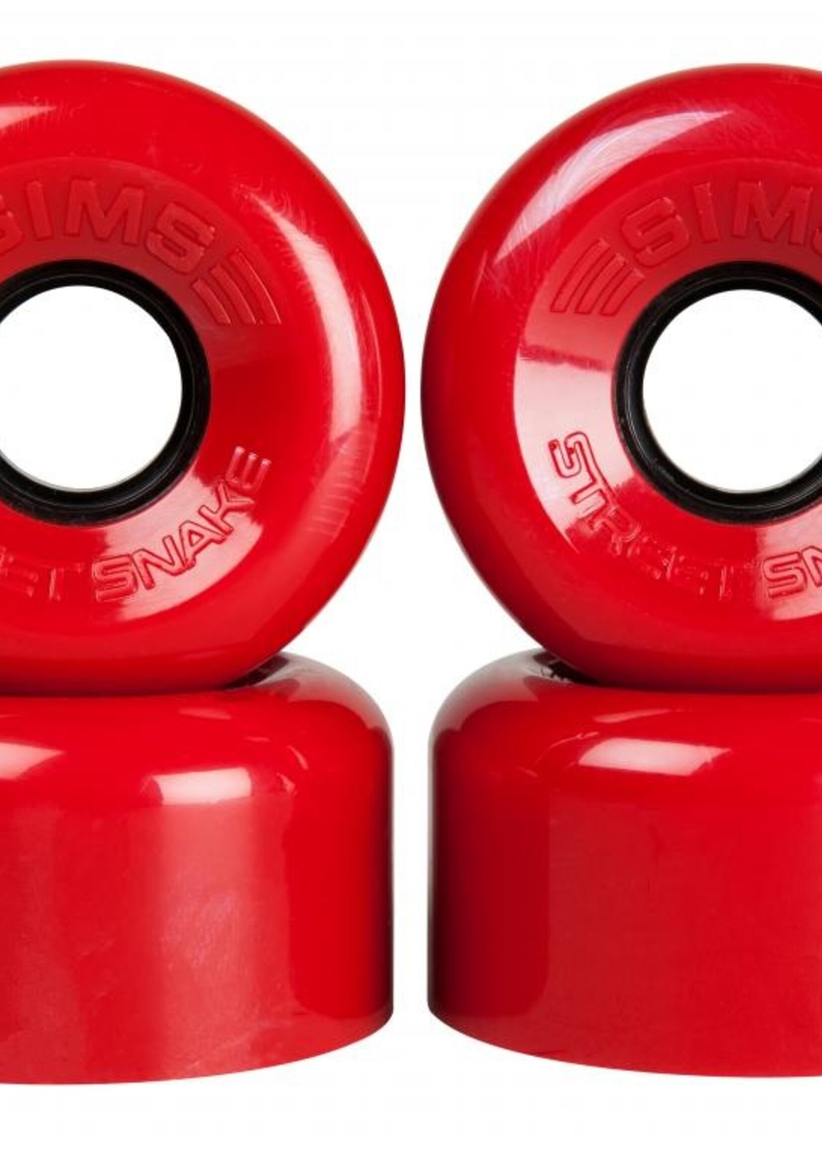 Sims Quad Wheels Street Snakes 78a (PK 4) Red