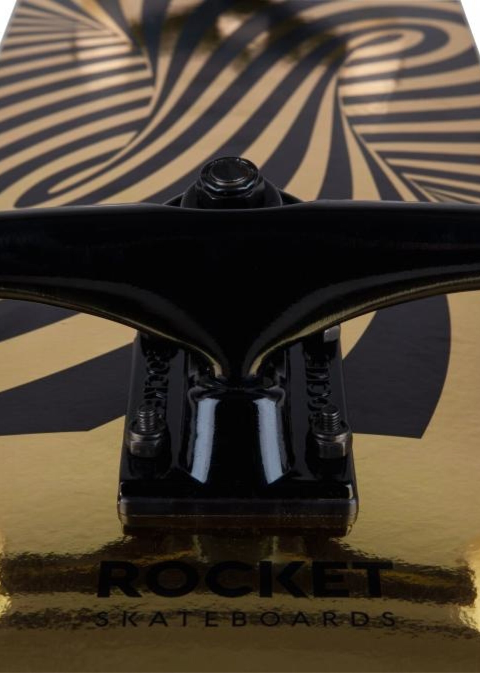 Rocket Rocket Complete Skateboard Twisted Foil Gold
