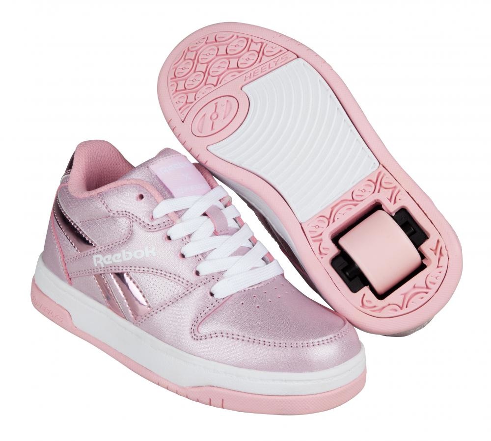 Heelys Reebok white classic pink sparkle - De Skate Dokter