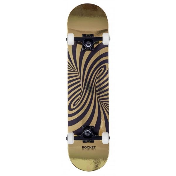 Rocket Rocket Complete Skateboard Twisted Foil Gold