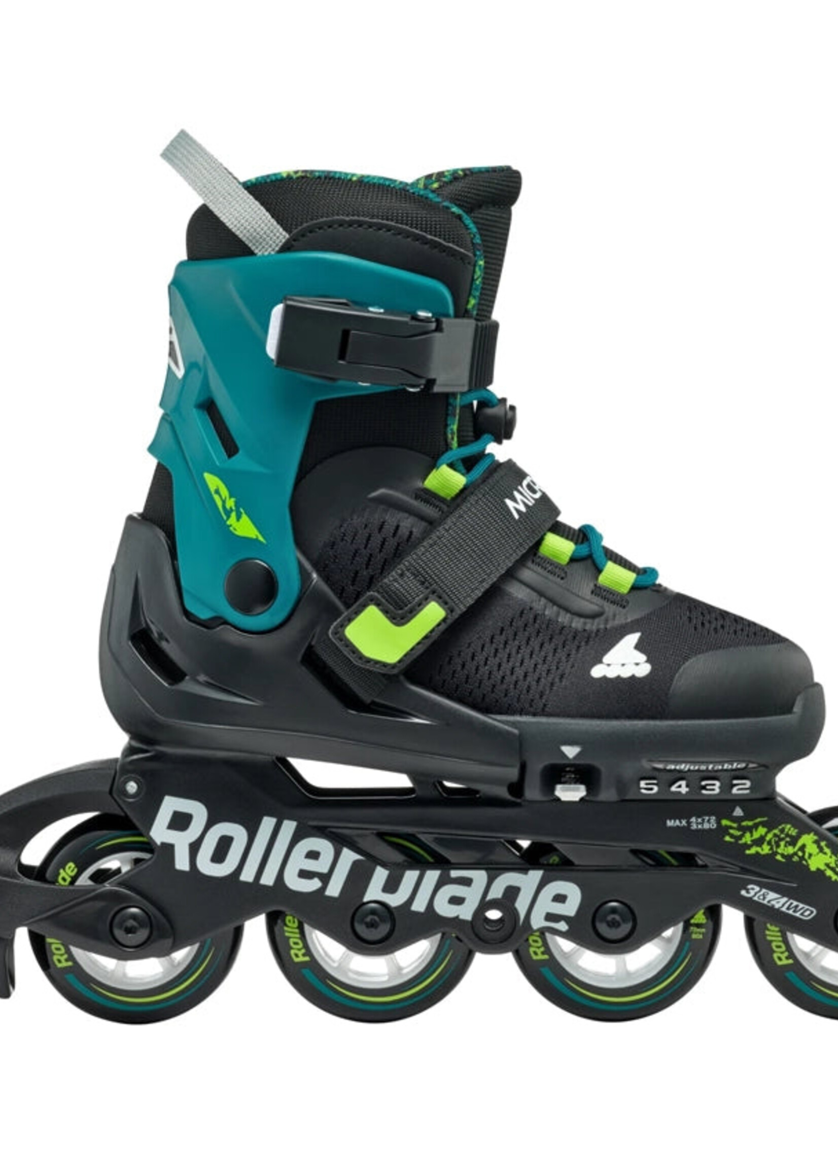 Rollerblade kinderskate Rollerblade Microblade Black/Petrol Green