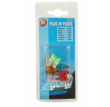 All Ride Plug in fuses 6pcs