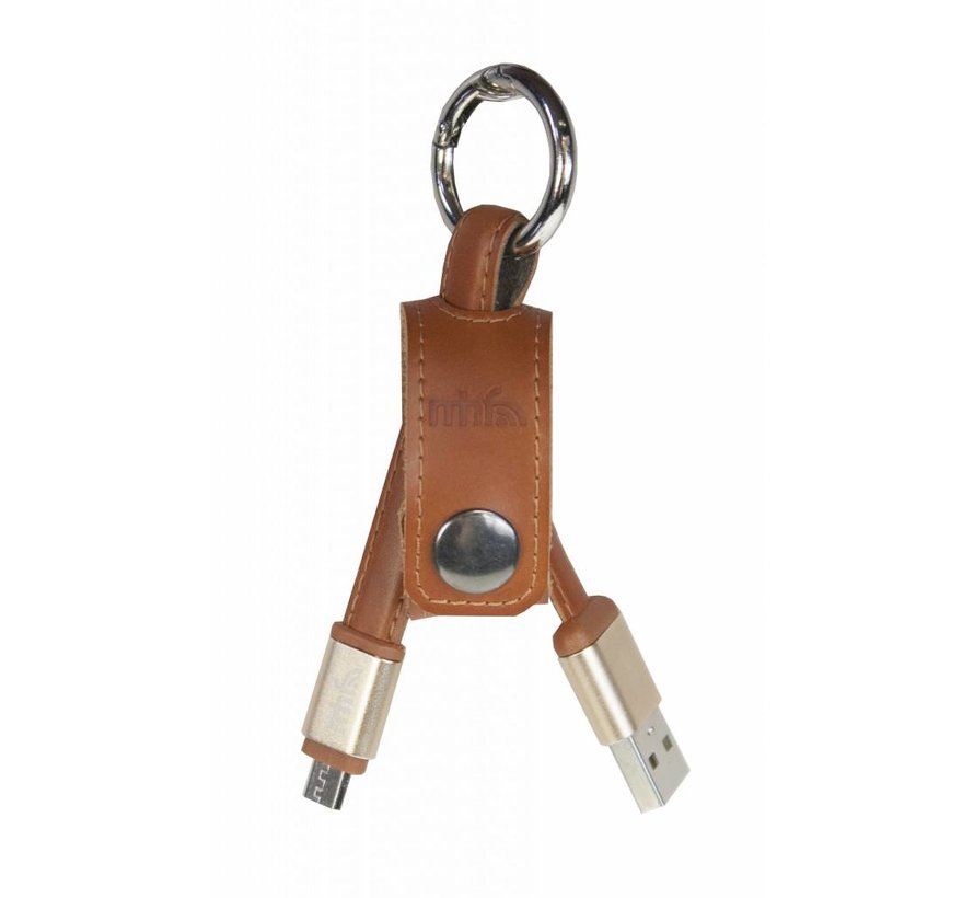 mr Handsfree Leather Charge & Sunc keychain - micro USB
