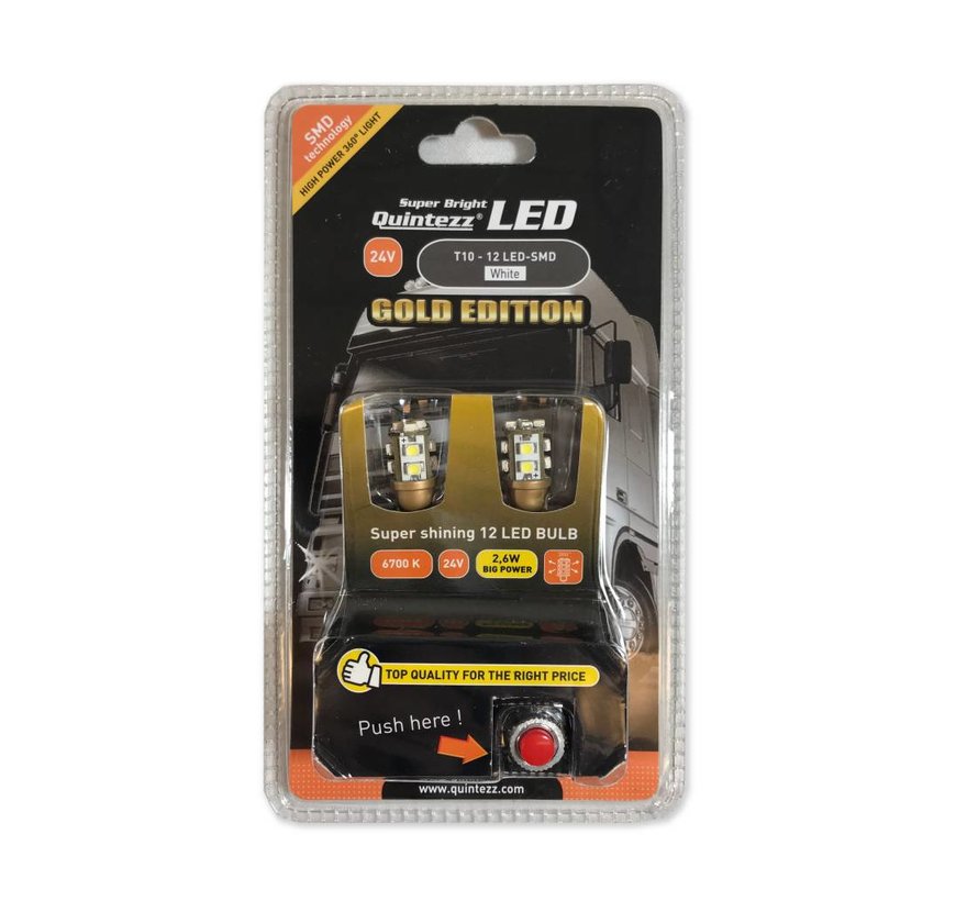 GOLD EDITION LED T10/12LED/SMD