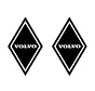 Sticker diamond Volvo 2pcs oustide