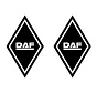 Sticker diamond DAF 2pcs outside