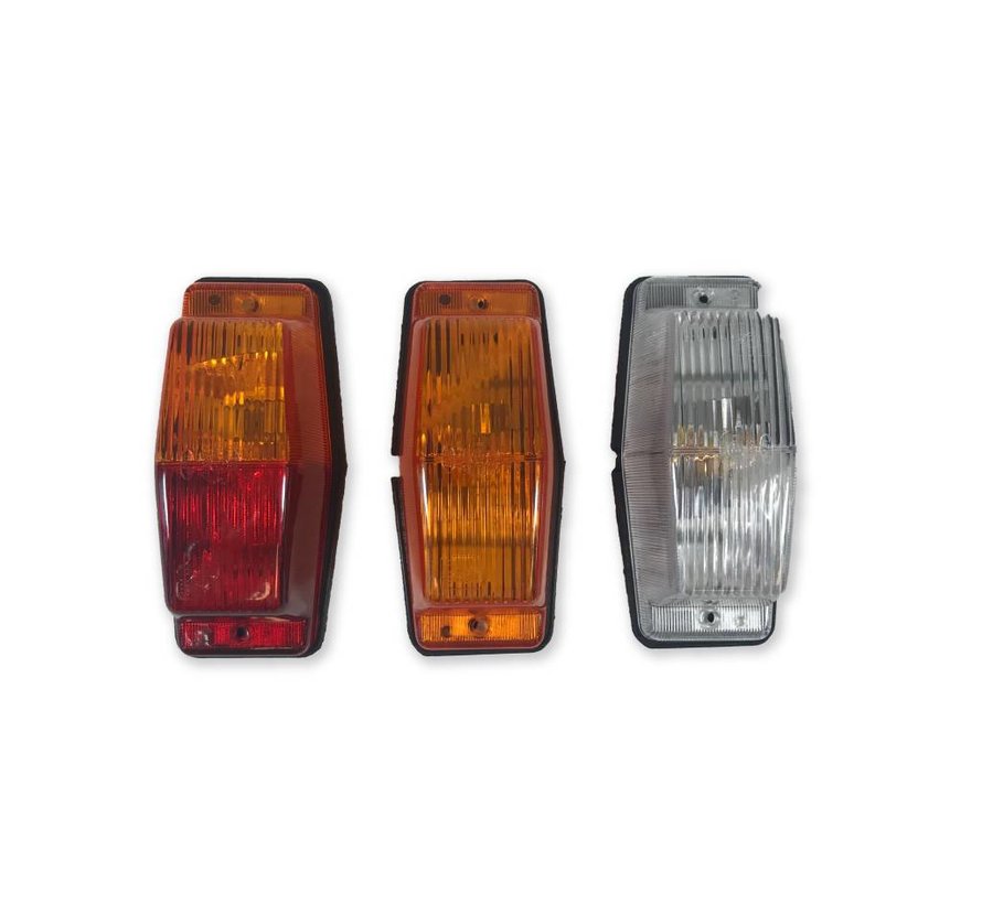 Dubbelbrander BA15s – truck & trailer – voor 2 lampen – wit / rood / oranje-rood