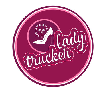 Sticker Lady Trucker 10cm