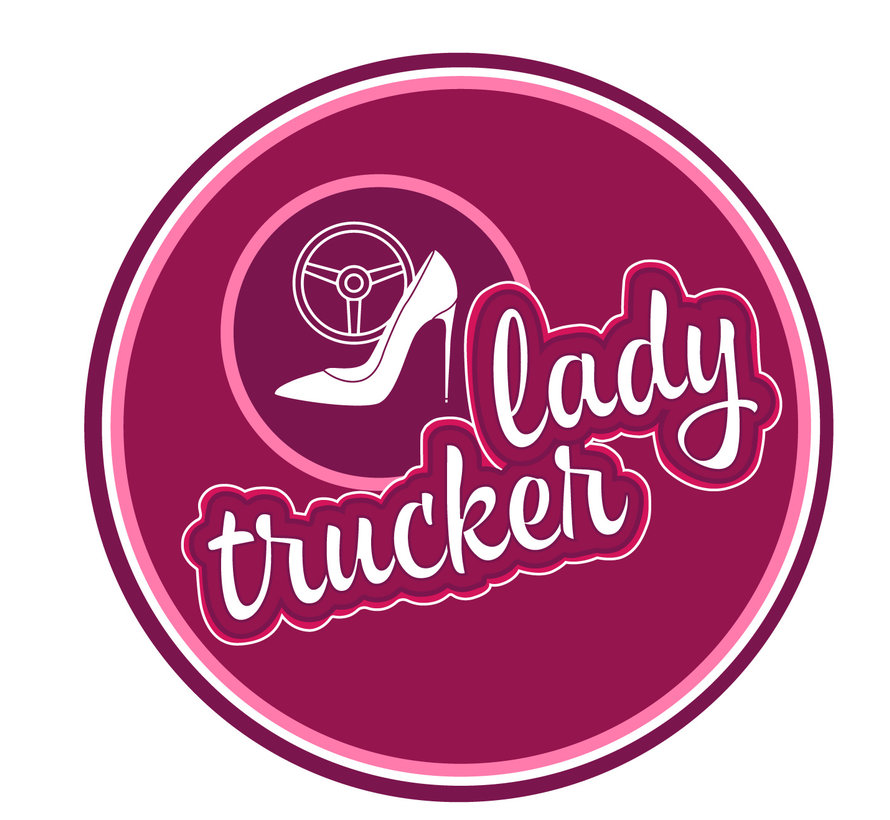 Sticker Lady Trucker 10cm