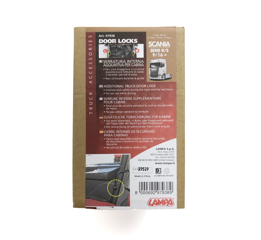 Additional Safety Door Lock Truck – Compatible for Scania RS – For Stationary Use