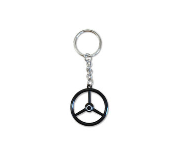 Keychain Oldskool Steering Wheel - Black