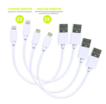 Short charging cable set
