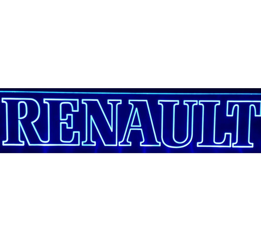 Led plate Renault blue