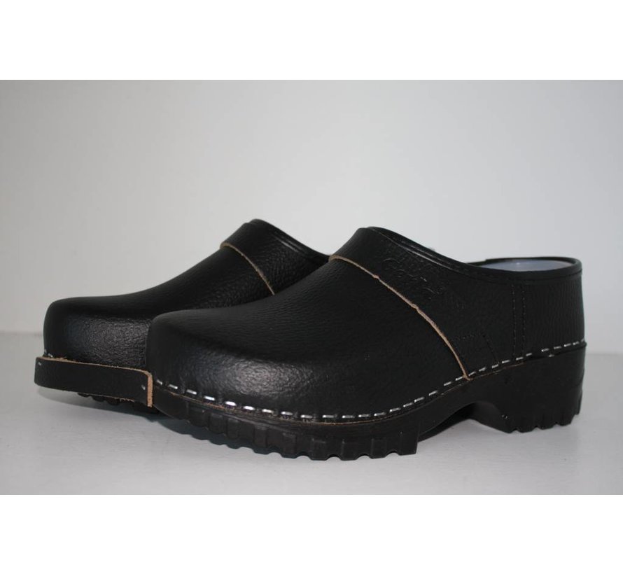 Clog black PU closed heel