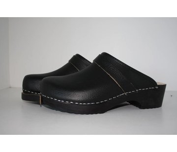 Clog black PU open heel