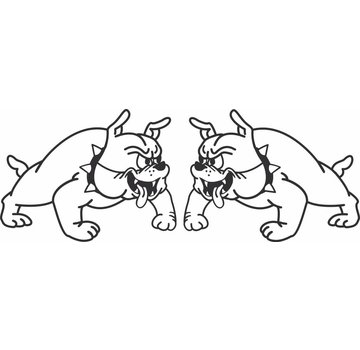 Sticker set Bulldog left + right