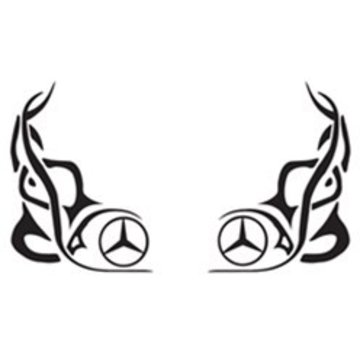 Window tribal Mercedes 2 pcs