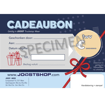 Gift voucher Truckstop Joost