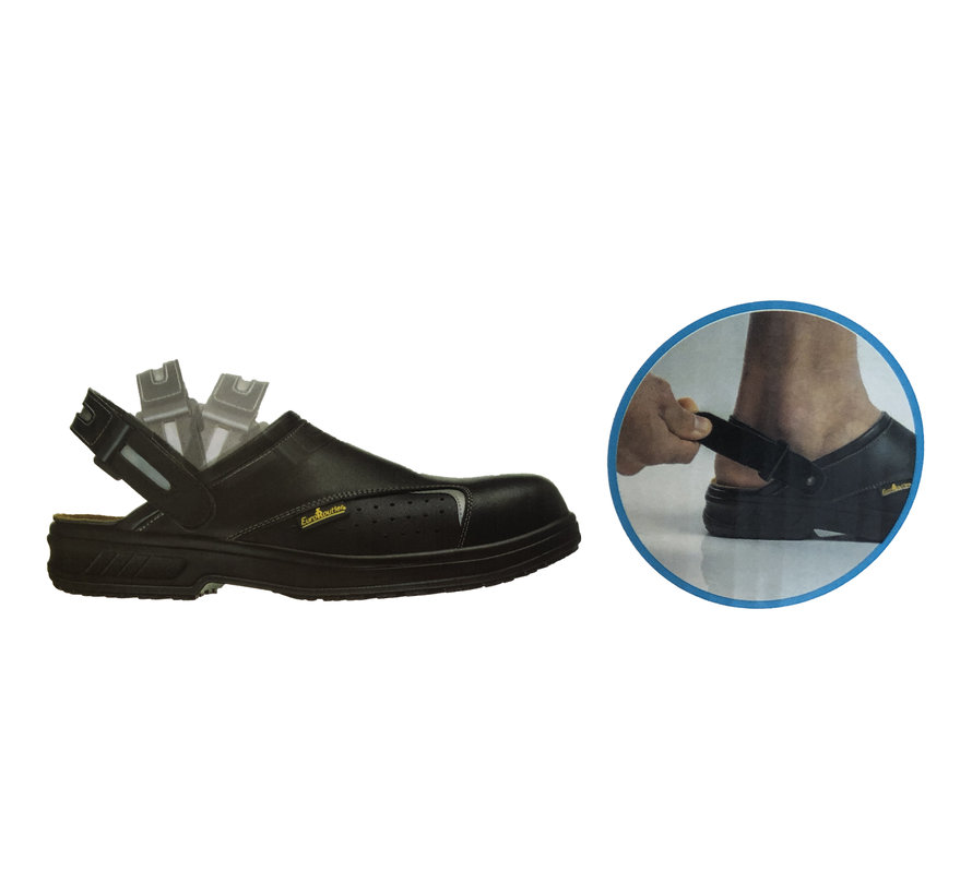 Safety slipper with steel nose - Basic black