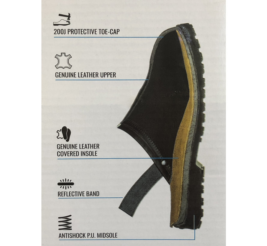 Safety slipper with steel nose - Basic black