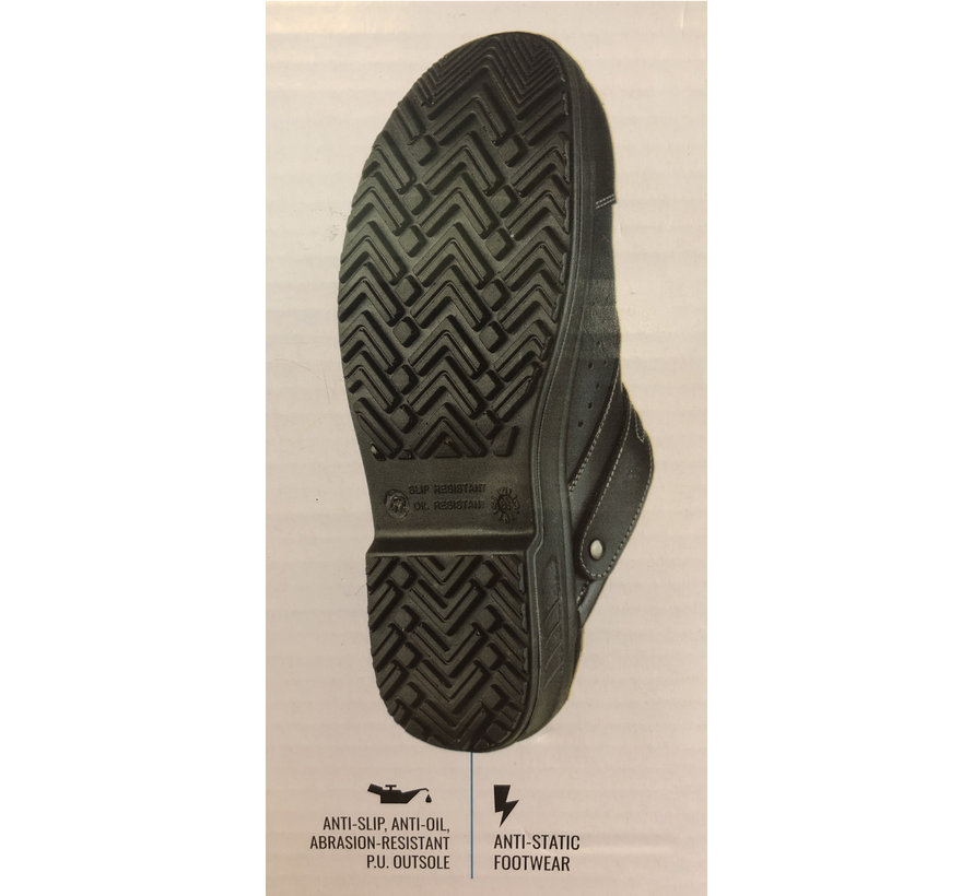 Safety slipper with steel nose - Basic black