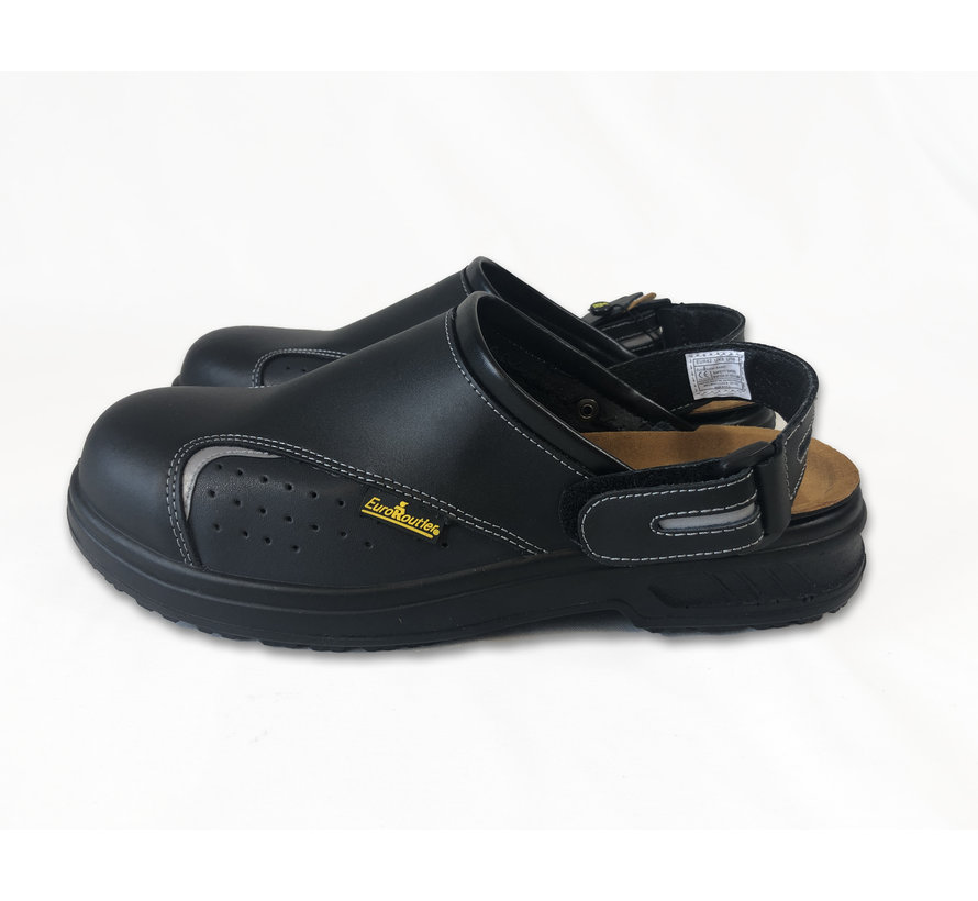 Safety slipper with steel nose - Basic black