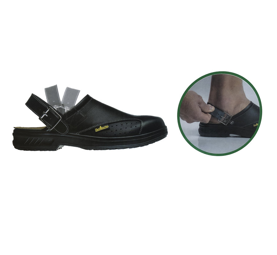 Slipper leather black