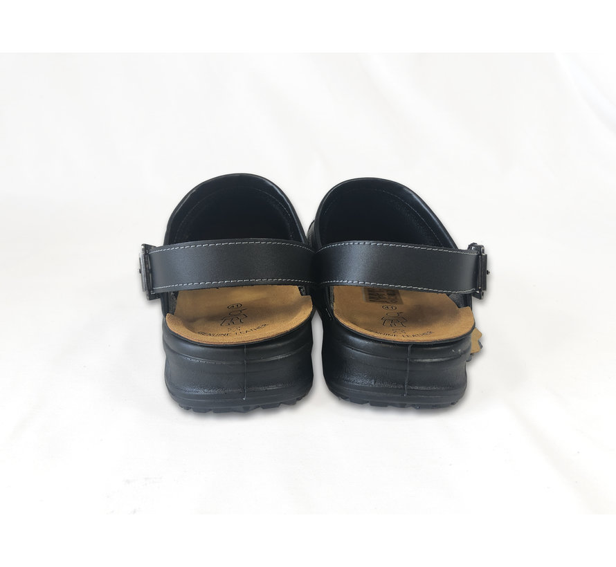 Slipper leather black