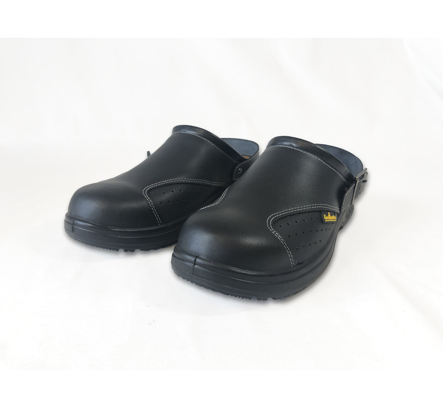 Slipper leather black