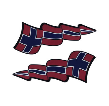 Pennant sticker set Norway