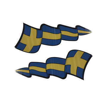 Pennant sticker set Sweden