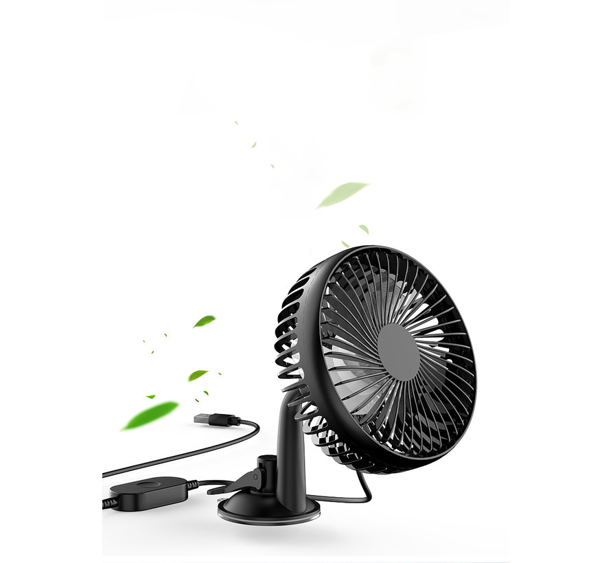 Universal USB fan with suction cup