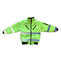 Yellow fluorescent jacket with reflective strips