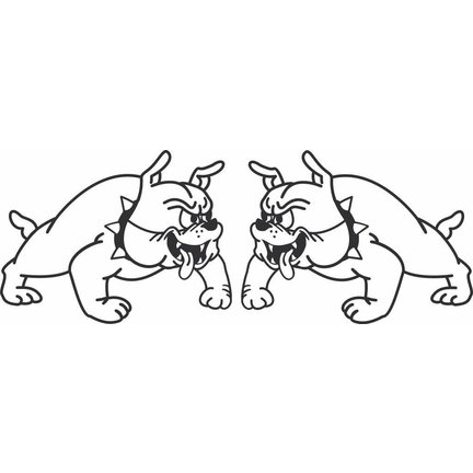 Bulldog stickers & decals – rugged truck stickers with bulldog design