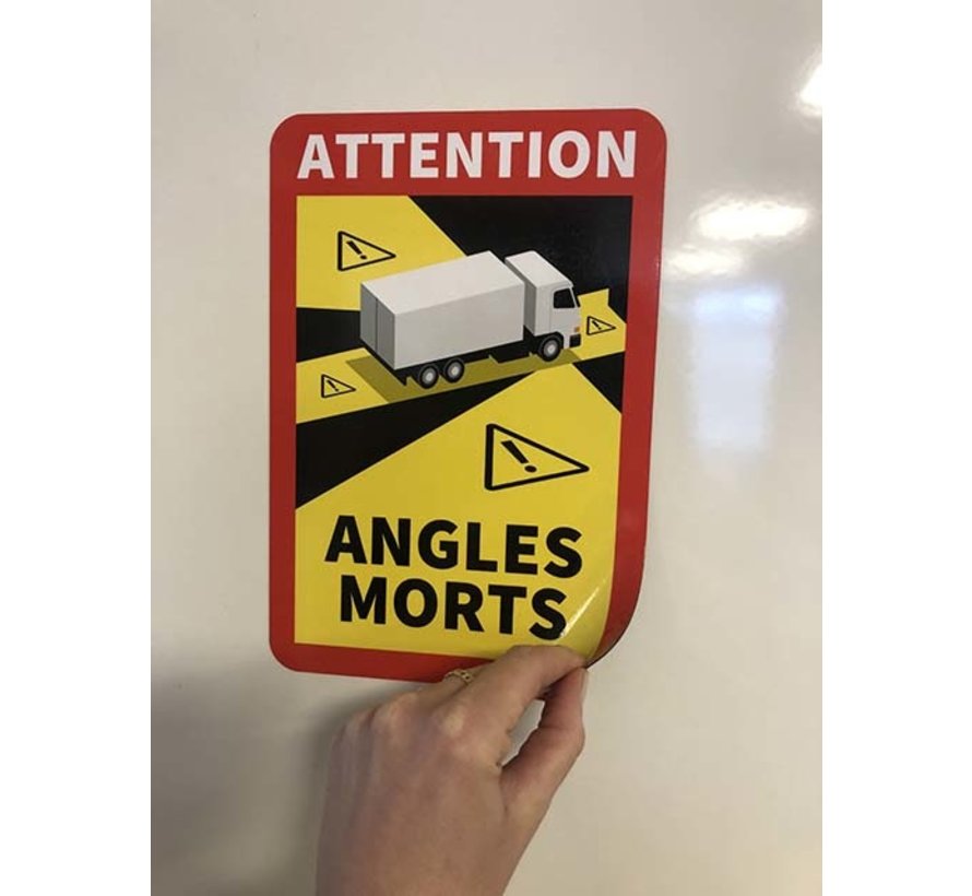 Attention Angles Morts! adesivo magnetico per camion-990013668