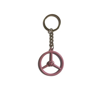 Keychain Oldskool Steering wheel - Pink