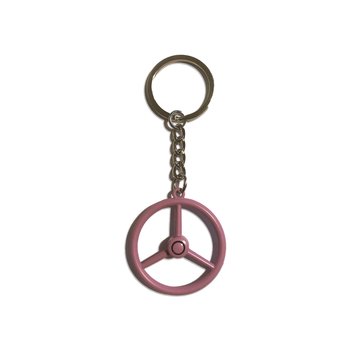 Keychain Oldskool Steering wheel - Pink