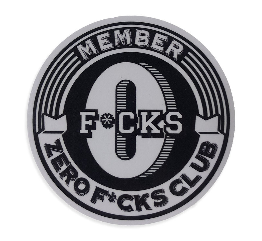 Sticker Zero F*cks Club