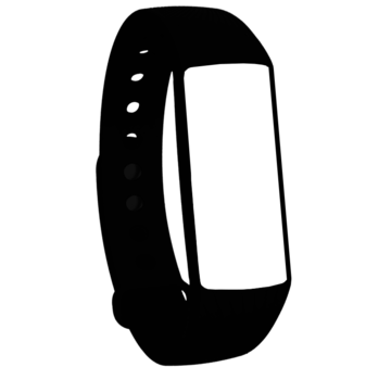 Zwart polsbandje voor Guardo Fit Coach One