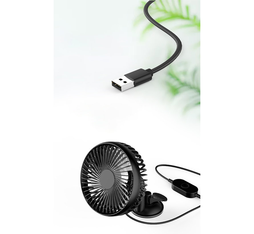 Universal USB fan with suction cup