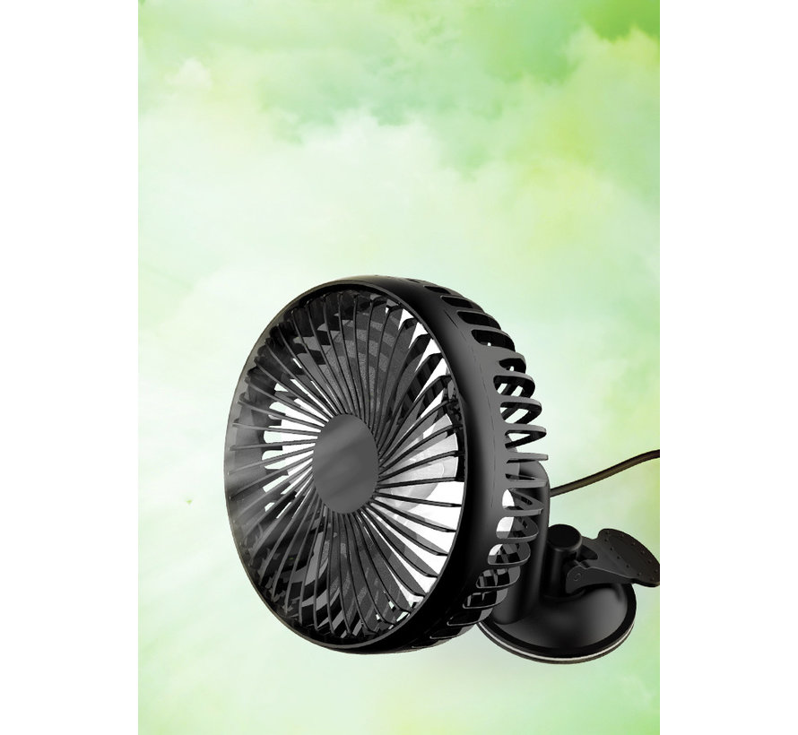 Universal USB fan with suction cup