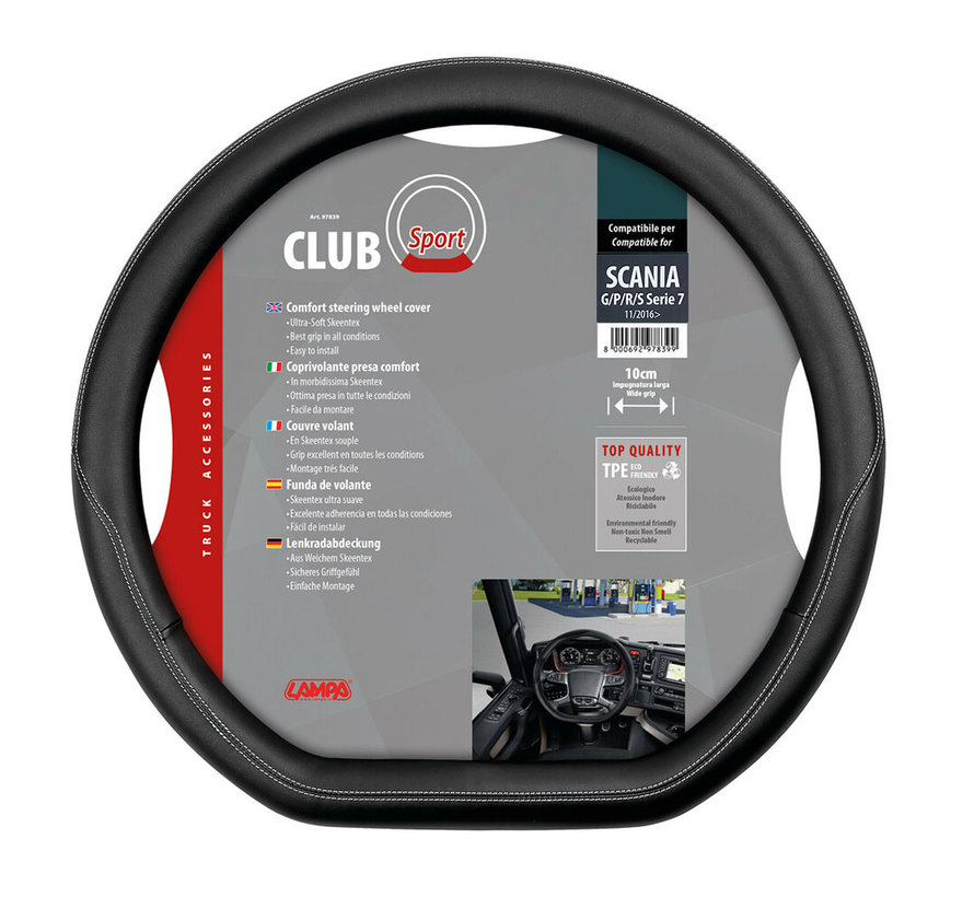 Stuurhoes Club Sport Zwart - voor Scania G/P/R/S serie 7