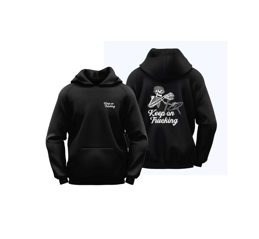 Hoodie Keep On Trucking - Zwart