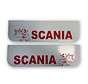 Mudflap set front - Scania - White/red