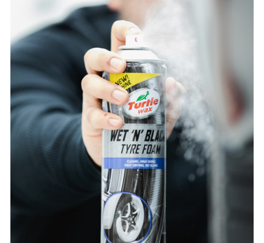 Turtle Wax Wet N Black banden foam – bandenglans – 500 ml