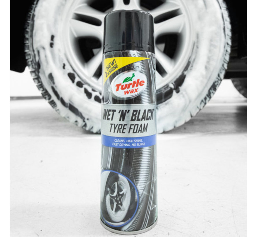 Turtle Wax Wet N Black tyre foam – tyre shine – 500 ml