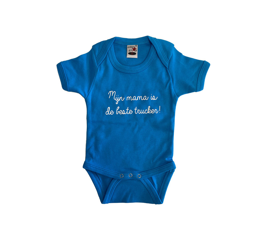 Baby Bodysuit - Mijn mama is de beste trucker! - Blue