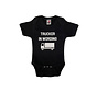 Baby Bodysuit - Trucker in wording - Black